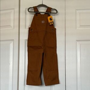 Carhartt Kids Brown/Tan Duck Overalls